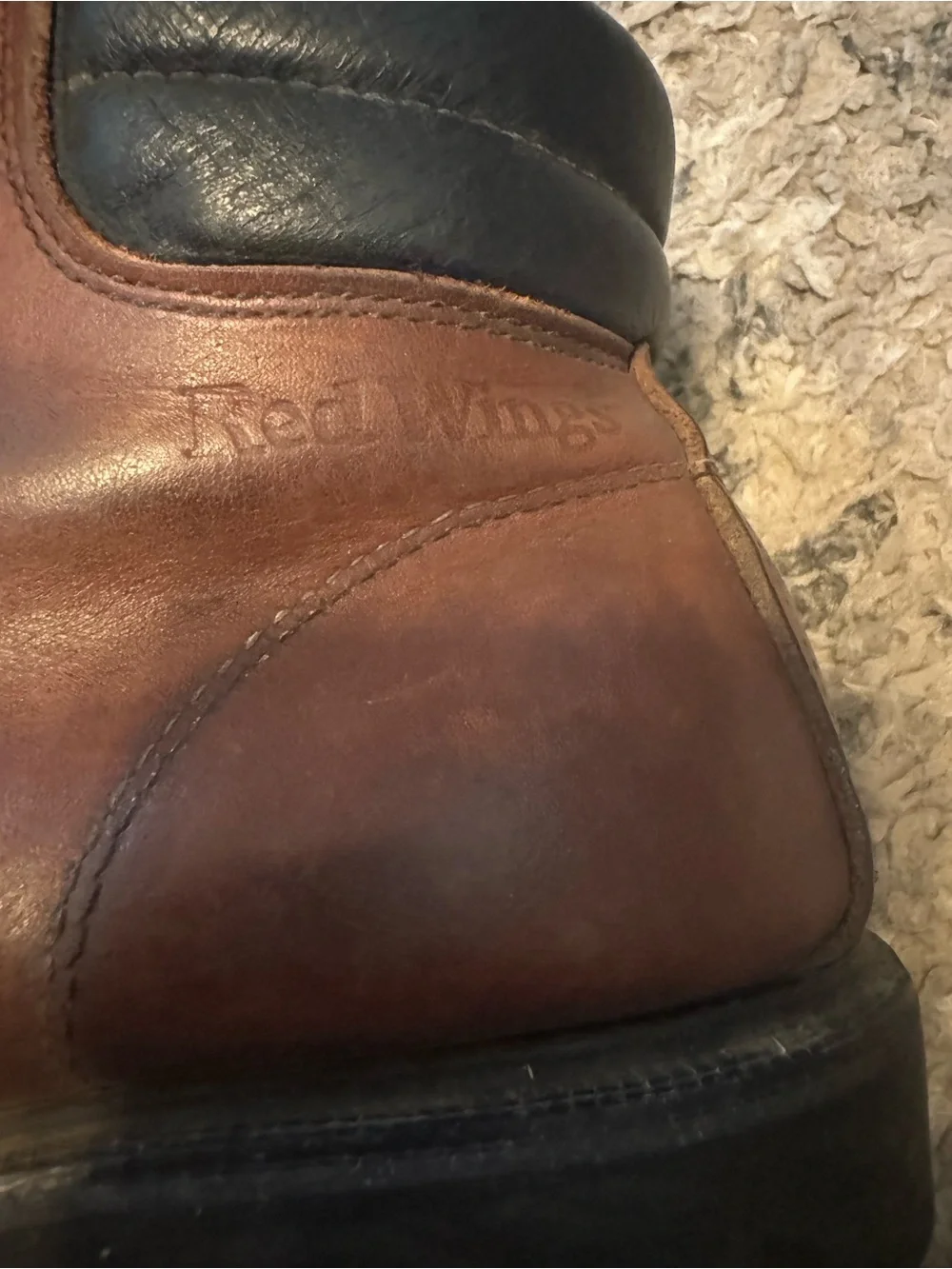Vintage 1970’s Men's Brown Leather Lace-Up red wing Work Boots